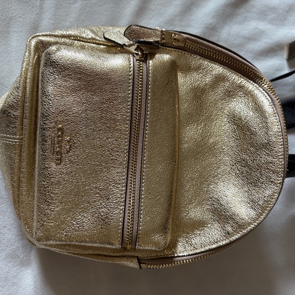 Coach Gold Backpack - Picture 2 of 7